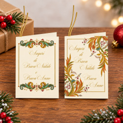 Bigliettini chiudipacco NATALE Fiorentino 25x4pz Bigliettini chiudipacco NATALE Fiorentino 25x4pz