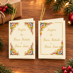 Bigliettini chiudipacco NATALE Fiorentino 25x4pz Bigliettini chiudipacco NATALE Fiorentino 25x4pz