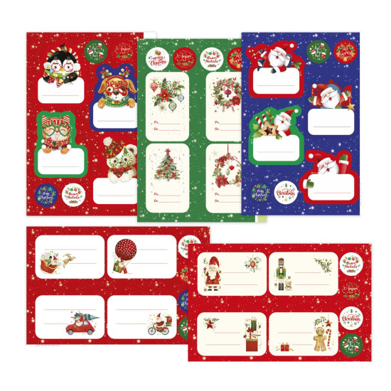 Chiudipacco NATALE adesivo 25x2 fogli