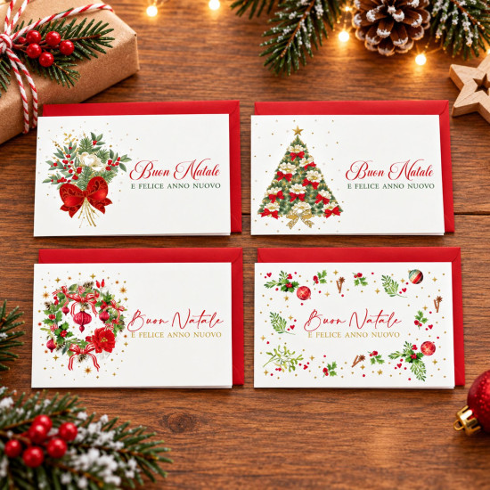 Espositore Biglietti di Natale 7x11 cm – 500 Cartoncini Assortiti con Busta Espositore Biglietti di Natale 7x11 cm – 500 Cartoncini Assortiti con Busta