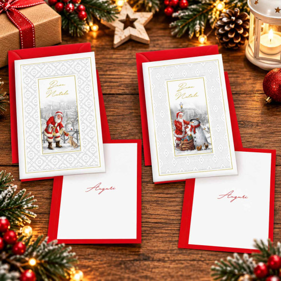Biglietti auguri NATALE buon natale 12pz Biglietti auguri NATALE buon natale 12pz