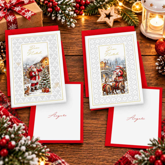 Biglietti auguri NATALE buon natale 12pz Biglietti auguri NATALE buon natale 12pz