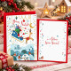 Biglietti auguri NATALE happy babbo oro 12pz