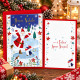 Biglietti auguri NATALE happy babbo oro 12pz