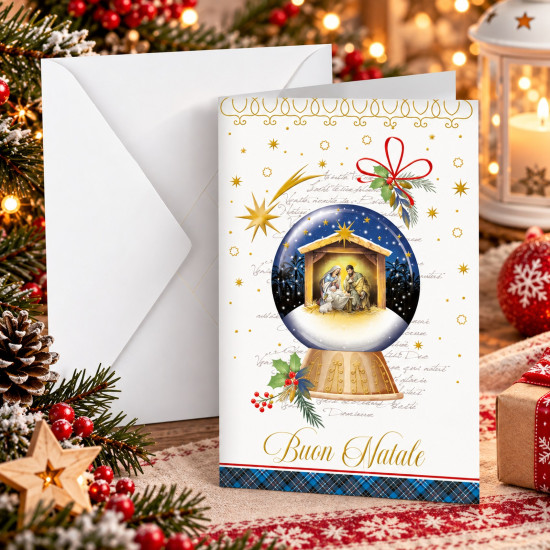 Biglietti auguri NATALE religioso oro e rilievo 12pz Biglietti auguri NATALE religioso oro e rilievo 12pz
