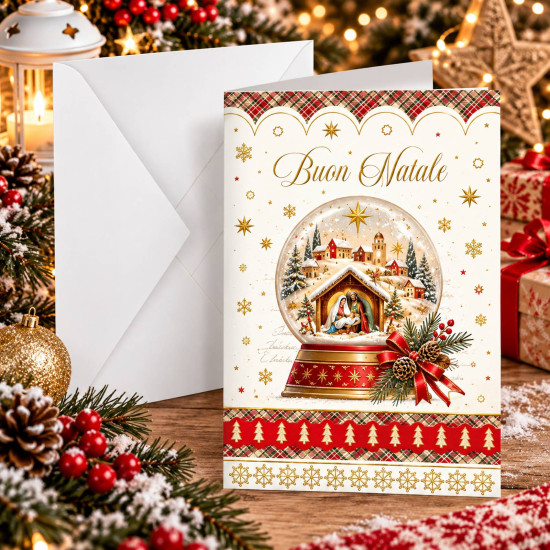 Biglietti auguri NATALE religioso oro e rilievo 12pz Biglietti auguri NATALE religioso oro e rilievo 12pz