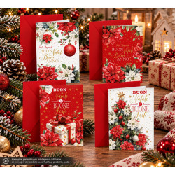 Biglietti Auguri Natale Oro – 4 soggetti - 12 Pezzi Biglietti Auguri Natale Oro – 4 soggetti - 12 Pezzi