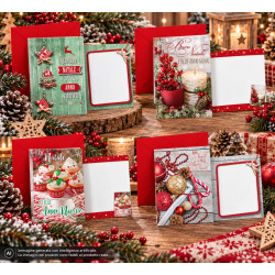 Biglietti Auguri Natale Glitter – 12 Pezzi Biglietti Auguri Natale Glitter – 12 Pezzi