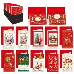 Biglietti di Natale Assortiti con Oro, 120 Pezzi