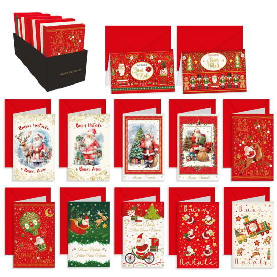 Biglietti di Natale Assortiti con Oro, 120 Pezzi Biglietti di Natale Assortiti con Oro, 120 Pezzi
