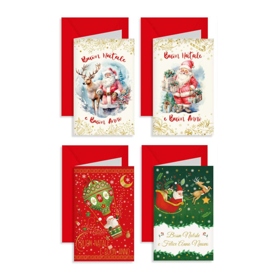 Biglietti di Natale Assortiti con Oro, 120 Pezzi Biglietti di Natale Assortiti con Oro, 120 Pezzi