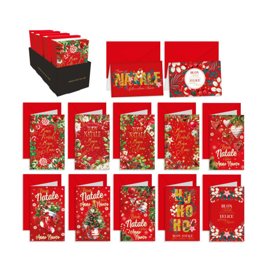 Biglietti auguri Natale Fantasy oro – Expo 120 Pezzi Biglietti auguri Natale Fantasy oro – Expo 120 Pezzi