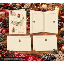 Taschetta 10 cartoncini Auguri Natale + buste Taschetta 10 cartoncini Auguri Natale + buste
