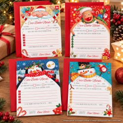Letterine a Babbo Natale – 4 Soggetti Assortiti – 24 Pezzi