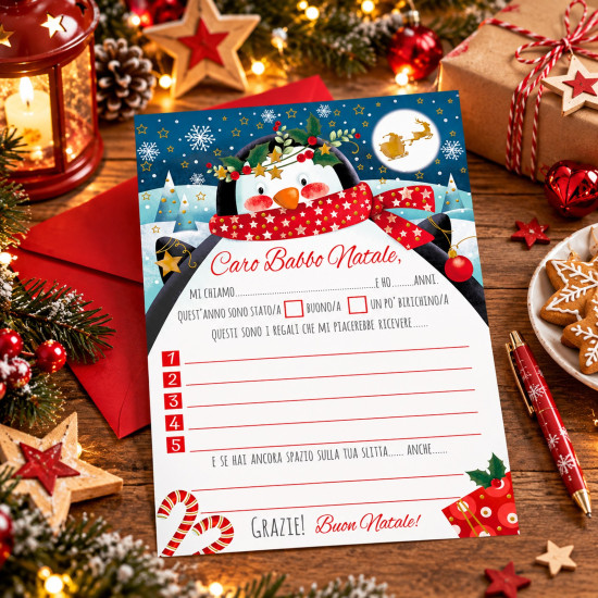Letterine a Babbo Natale – 4 Soggetti Assortiti – 24 Pezzi Letterine a Babbo Natale – 4 Soggetti Assortiti – 24 Pezzi
