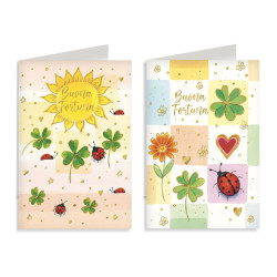 Biglietti auguri BUONA FORTUNA 12pz Biglietti auguri BUONA FORTUNA 12pz