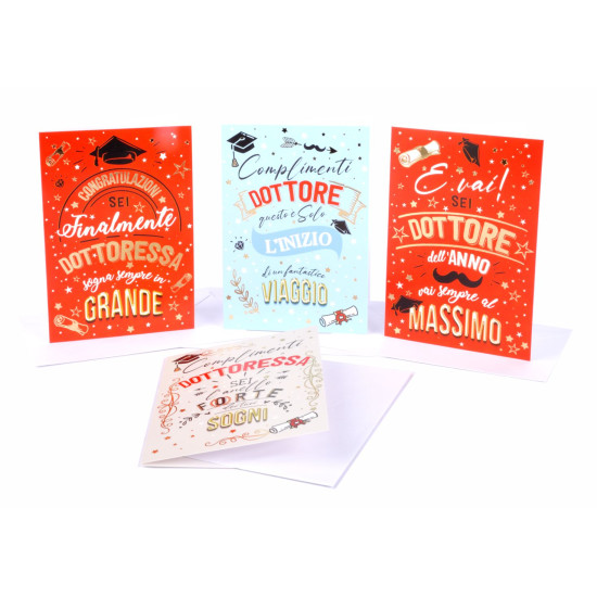 Biglietti LAUREA oro 12pz Biglietti LAUREA oro 12pz