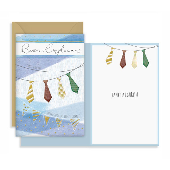 Biglietti COMPLEANNO maschili 12pz