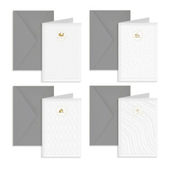 Biglietti auguri SENZA TESTO carta cotone 12pz