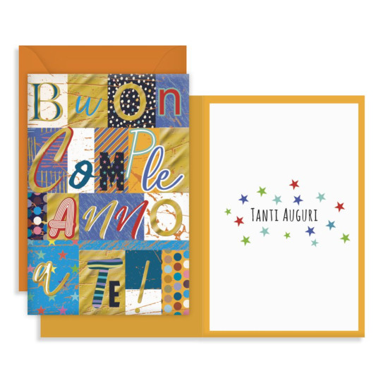 Biglietti COMPLEANNO maschili vintage 12pz Biglietti COMPLEANNO maschili vintage 12pz