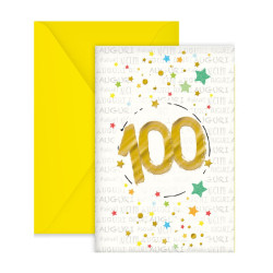 Biglietti auguri 100 ANNI 6pz Biglietti auguri 100 ANNI 6pz
