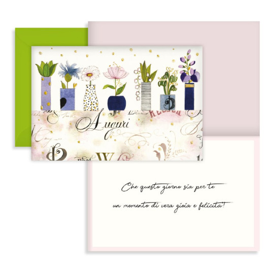 Biglietti BUON COMPLEANNO fiori 12pz Biglietti BUON COMPLEANNO fiori 12pz