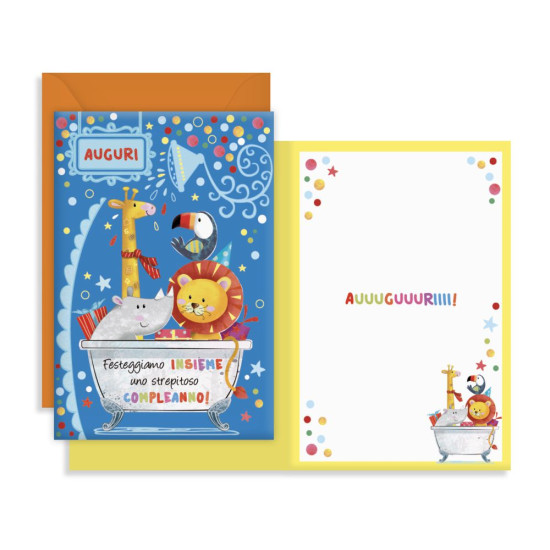Biglietti auguri COMPLEANNO bimbi 12pz