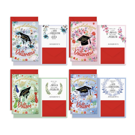 Biglietti LAUREA portasoldi 12pz