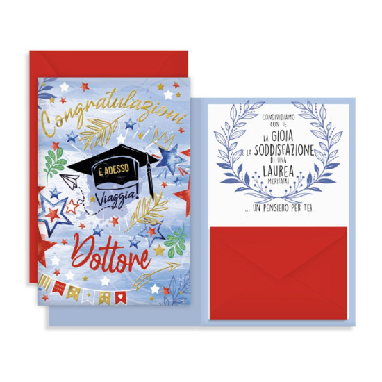 Biglietti LAUREA portasoldi 12pz
