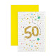 Biglietti auguri 50 ANNI stelle 6pz