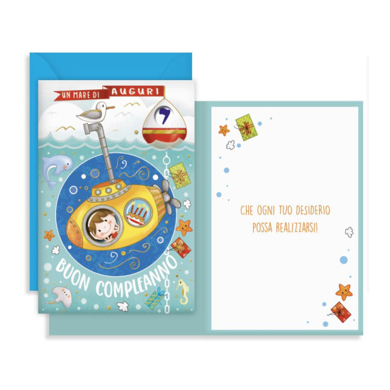 Biglietti COMPLEANNO rotella bimbi 1/9 12pz Biglietti COMPLEANNO rotella bimbi 1/9 12pz