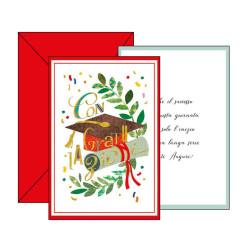 Biglietti auguri LAUREA oro 12pz