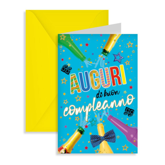 Biglietti COMPLEANNO maschili 12pz Biglietti COMPLEANNO maschili 12pz