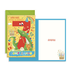 Biglietto auguri compleanno 7 anni - 6pz