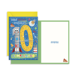 Biglietto auguri compleanno 10 anni - 6pz