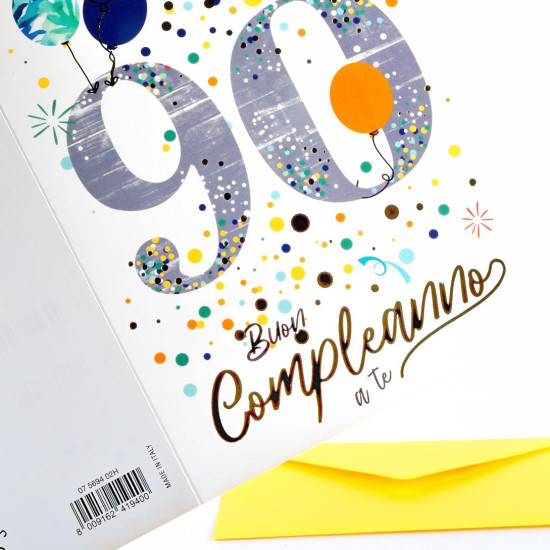 Biglietto auguri 90 anni - 6pz