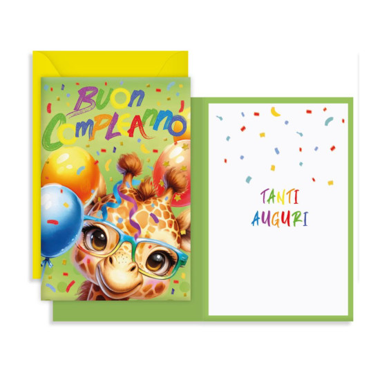 Biglietti auguri COMPLEANNO cuccioli 12pz Biglietti auguri COMPLEANNO cuccioli 12pz