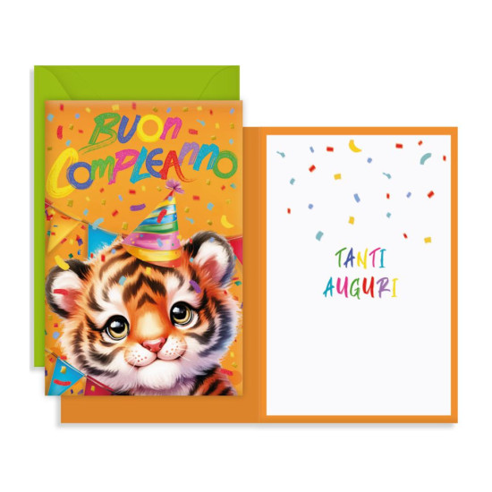 Biglietti auguri COMPLEANNO cuccioli 12pz Biglietti auguri COMPLEANNO cuccioli 12pz
