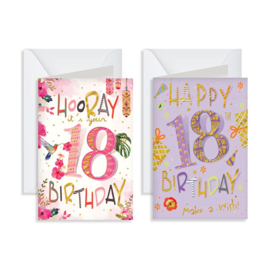 Biglietti auguri COMPLEANNO 18 anni expò 48pz Biglietti auguri COMPLEANNO 18 anni expò 48pz