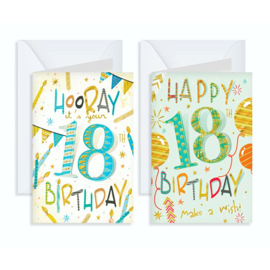 Biglietti auguri COMPLEANNO 18 anni expò 48pz Biglietti auguri COMPLEANNO 18 anni expò 48pz
