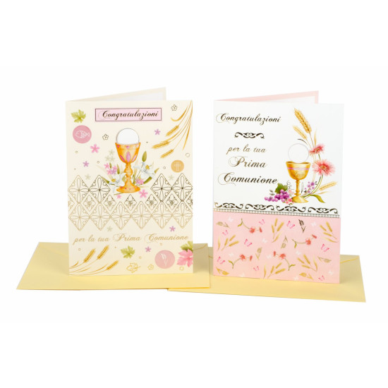 Biglietti COMUNIONE BIMBA 12PZ