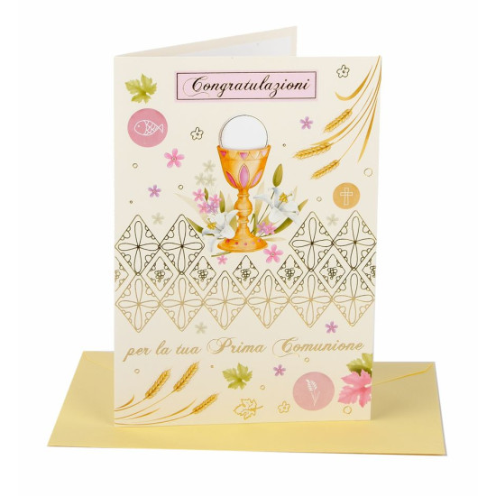Biglietti COMUNIONE BIMBA 12PZ