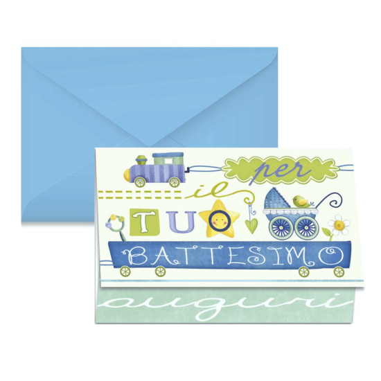 Biglietti auguri porta soldi BATTESIMO 12pz Biglietti auguri porta soldi BATTESIMO 12pz