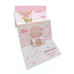 Biglietti auguri BATTESIMO pop-up 12pz