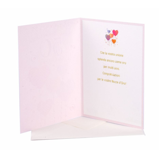 Biglietti auguri 50° anniversario NOZZE 12pz