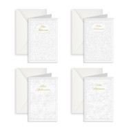 Biglietti augurali NOZZE carta cotone e foglia oro 12pz