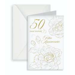 Biglietti augurali 50° ANNIVERSARIO 12pz Biglietti augurali 50° ANNIVERSARIO 12pz