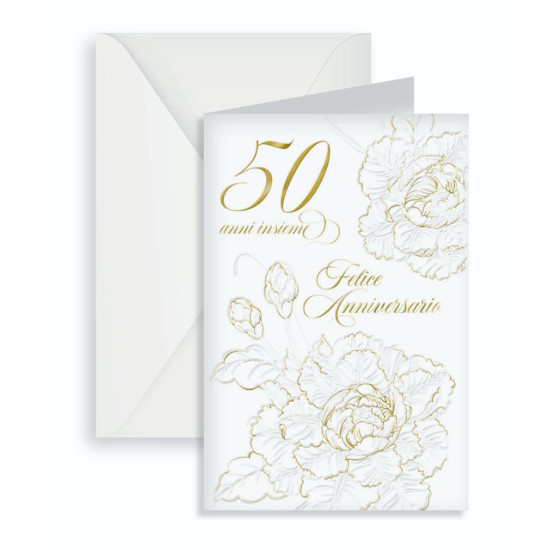 Biglietti augurali 50° ANNIVERSARIO 12pz