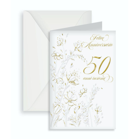 Biglietti augurali 50° ANNIVERSARIO 12pz