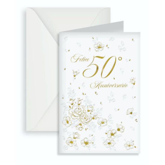 Biglietti augurali 50° ANNIVERSARIO 12pz